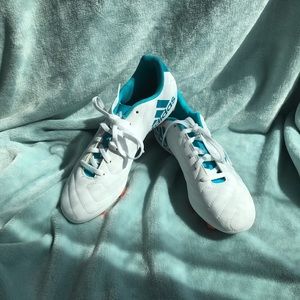 NWOT adidas W 8 Goletto VII Firm Ground Cleats Sneaker Energy Blue Easy Coral